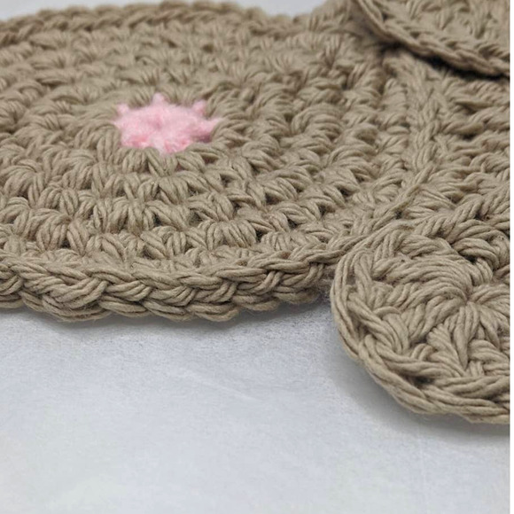 Hand Crafted Dog Butt Coasters Set of Two Crochet Puppy Coffee Table Mug Rug NEW - Picture 12 of 14